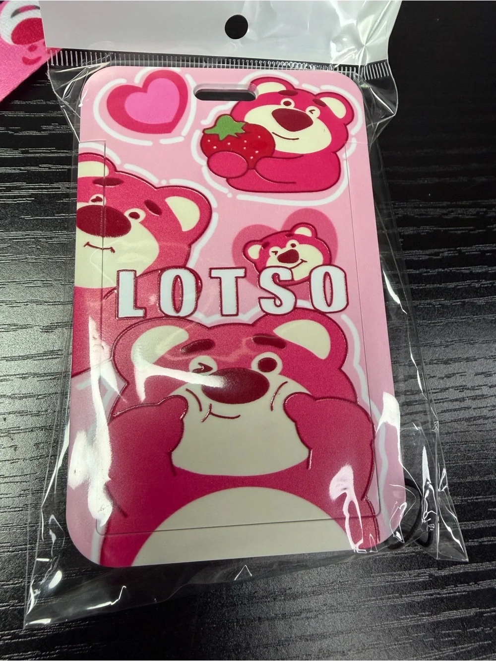 Lotso Pink Lanyard with ID Card Holder